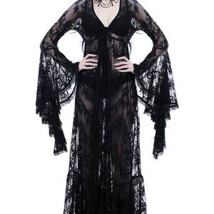 NWT KILLSTAR - Fortune Lace Duster, Throw Over Cape, XL/XXL